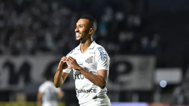 Lucas Braga comemora gol do Santos contra o São Paulo