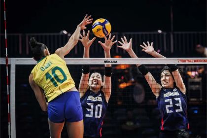 Gabi encara bloqueio do Japão no Mundial — Foto: Divulgação/FIVB