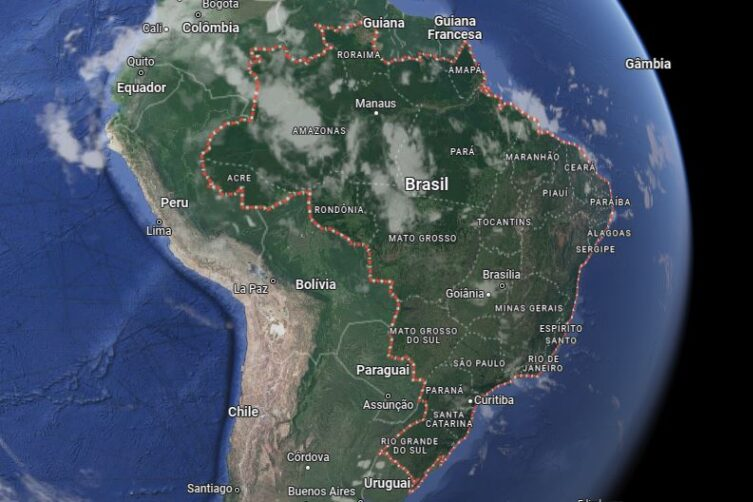 Brasil ganha mais de 72 km² de território, diz IBGE - Foto: Google Maps/Reprodução