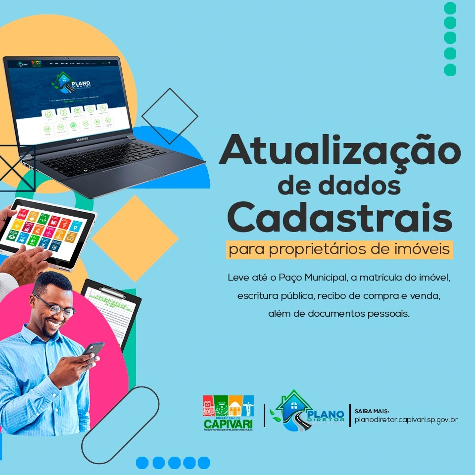 Prefeitura intensifica atualização de dados cadastrais para proprietários de imóveis com uso de processo digital - Foto: Divulgação/Prefeitura de Capivari