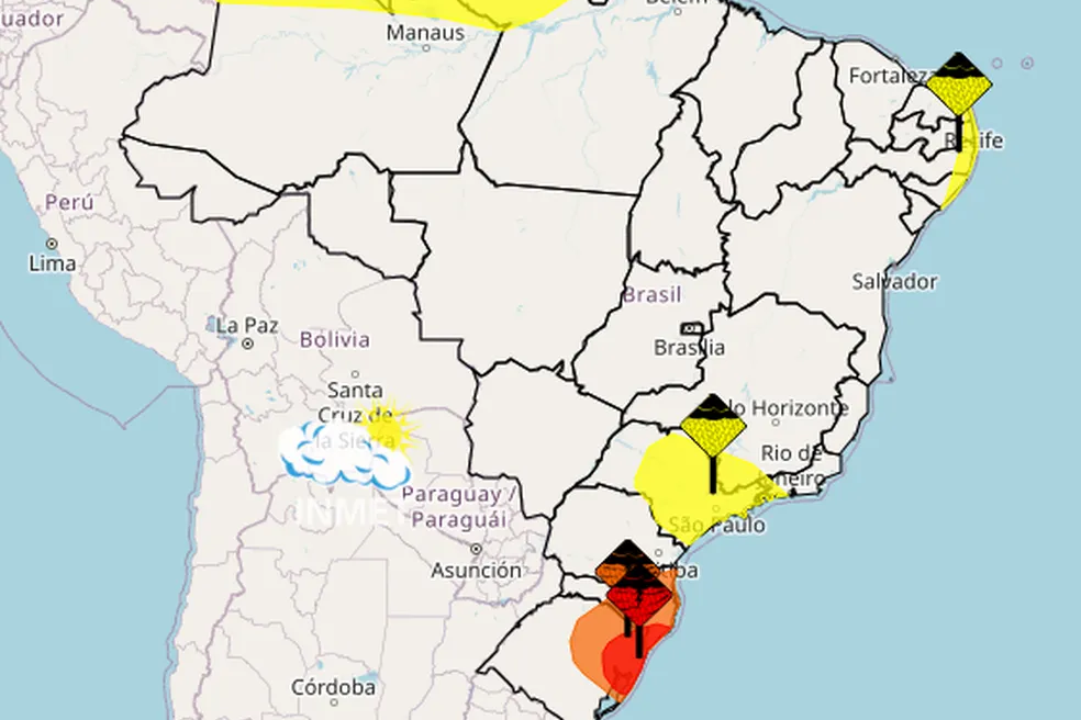 Último fim de semana antes do inverno será gelado — Foto: Reprodução/INMET