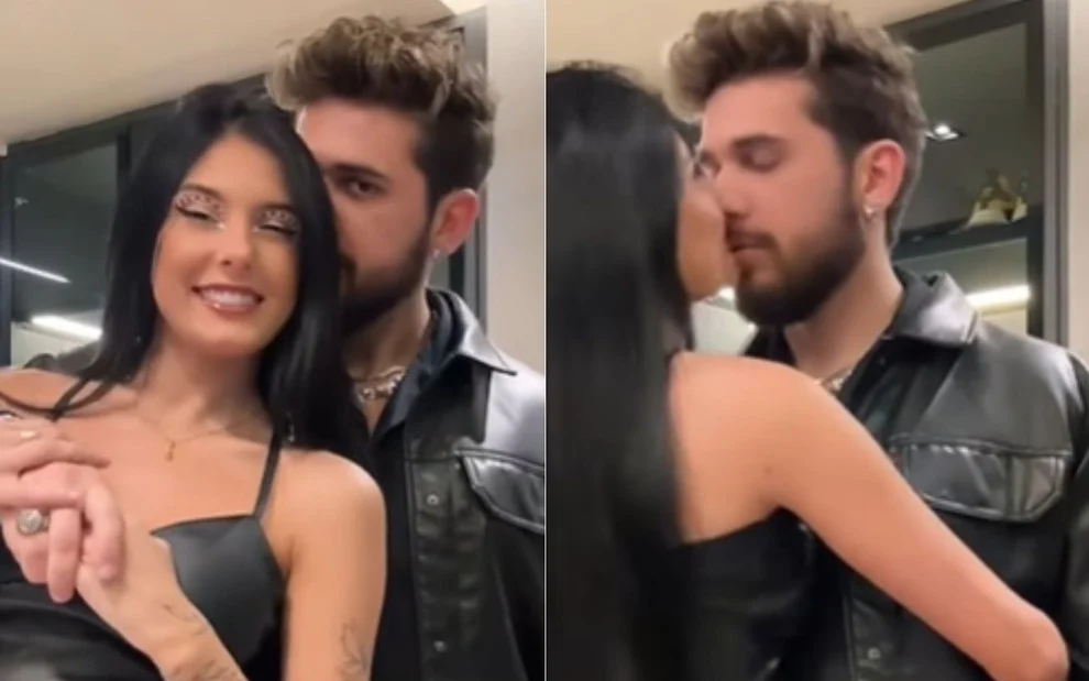 Ana Castela e Gustavo Mioto se abraçam e beijam em vídeo do Instagram: namoro assumido