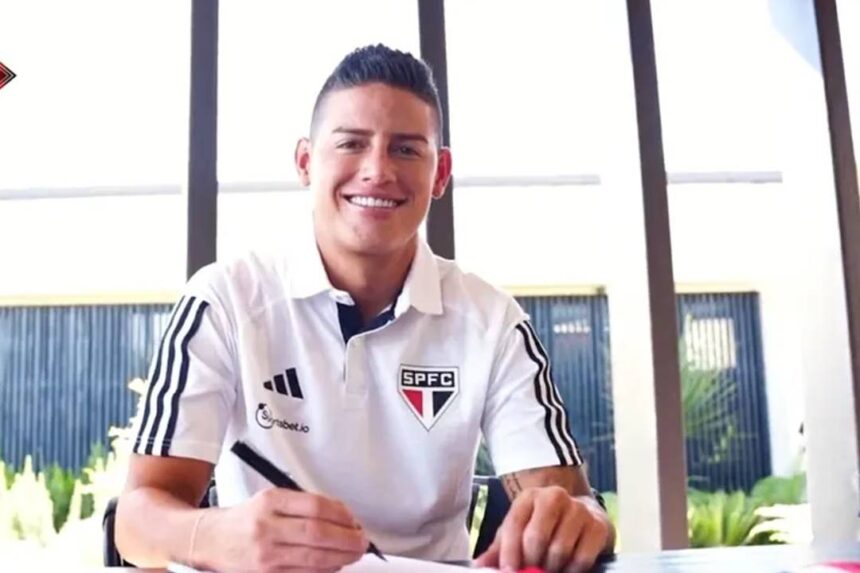 São Paulo anuncia a contratação de James Rodríguez - Foto: Reprodução / Twitter São Paulo