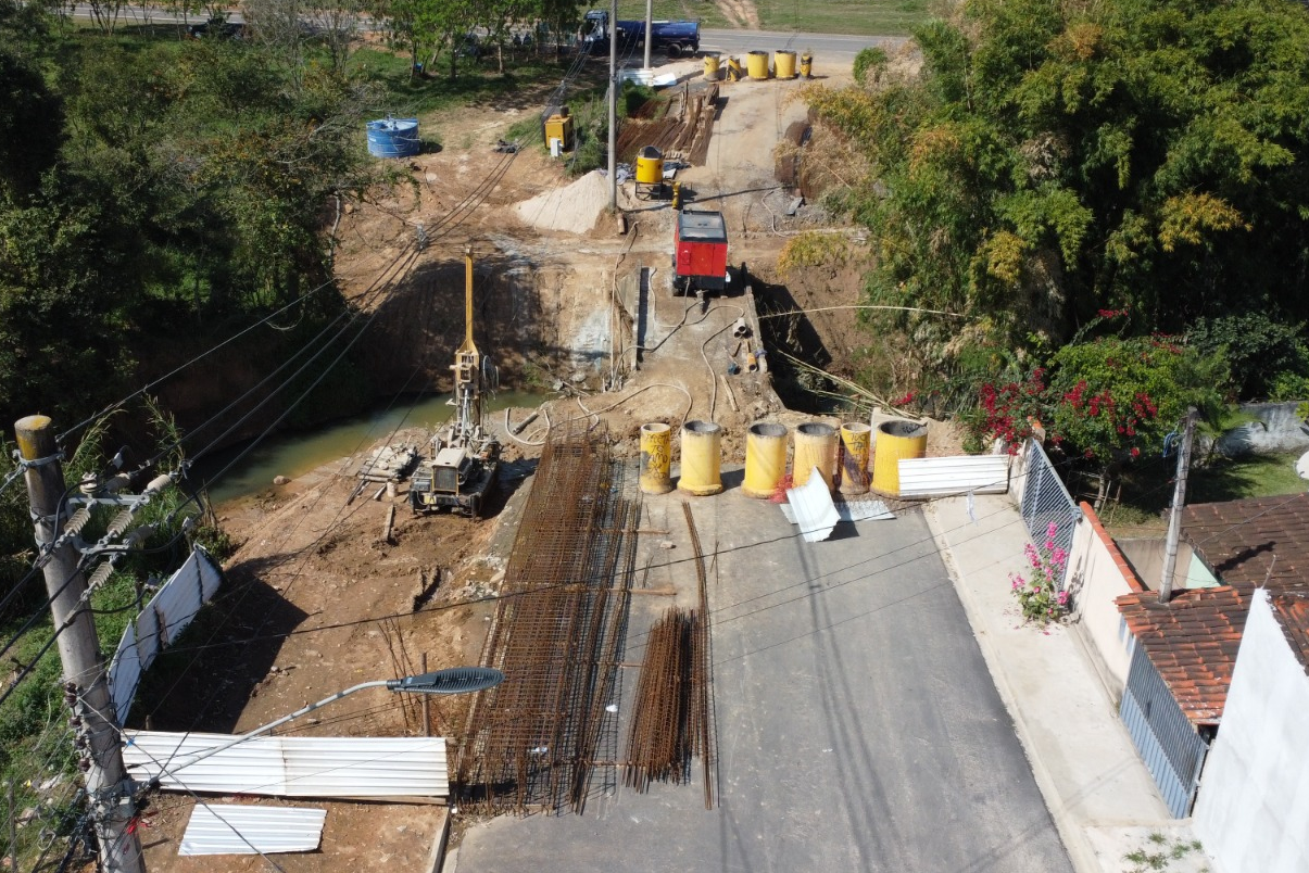 Construção de nova ponte da Rua Piracicaba avança para etapa de concretagem - Foto: Divulgação/Prefeitura de Capivari