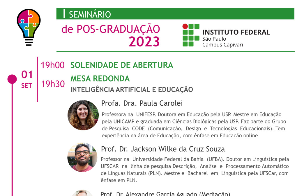 IFSP Capivari Realizará 1º Seminário de Pós-Graduação em Educação e Tecnologias - Foto: Divulgação/Prefeitura de Capivari