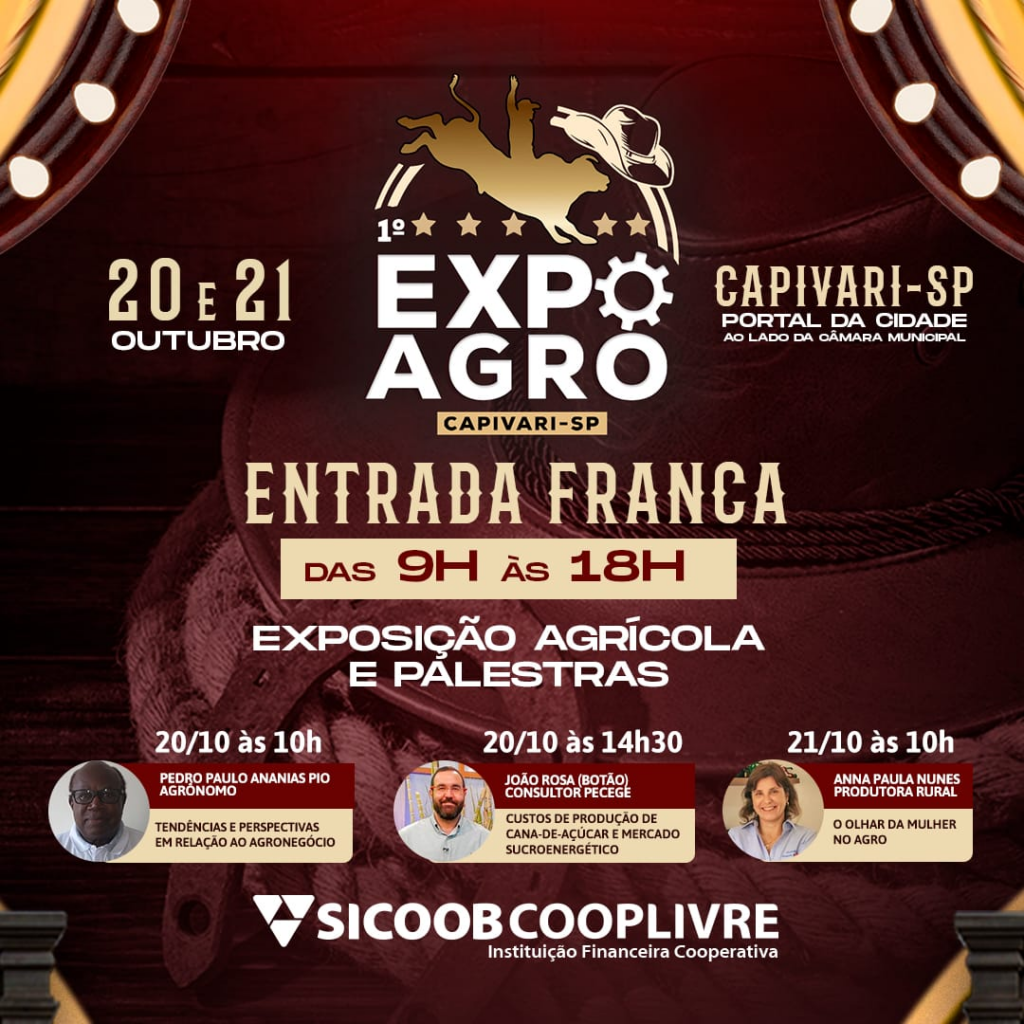 1º Expo Agro Capivari reúne música, montarias e negócios em evento voltado ao agronegócio- Foto: Divulgação/Prefeitura de Capivari