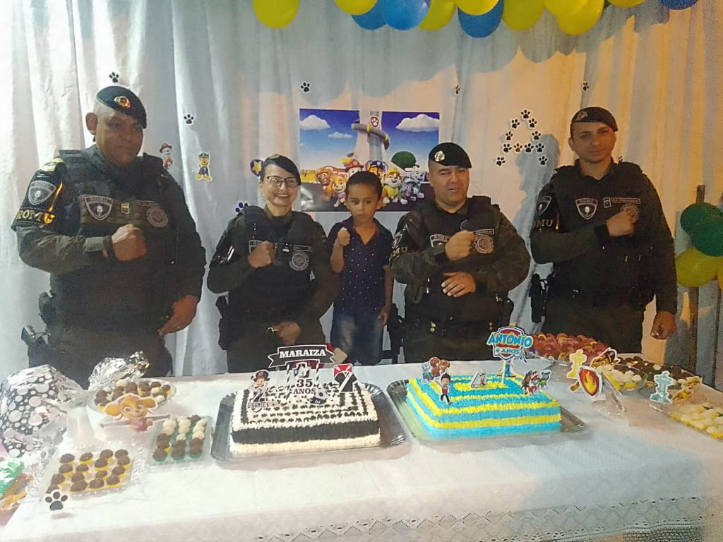 Guarda Civil de Capivari faz Surpresa em Aniversário de Criança que Sonha ser Policial