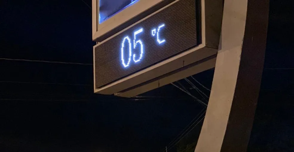 Onda de frio registra menores temperaturas do ano em quatro capitais do país — Foto: André Modesto/TV TEM