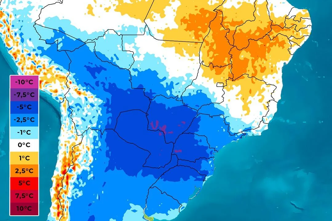 Nova onda de frio no Brasil vai derrubar as temperaturas nesta semana - Foto: Climatempo