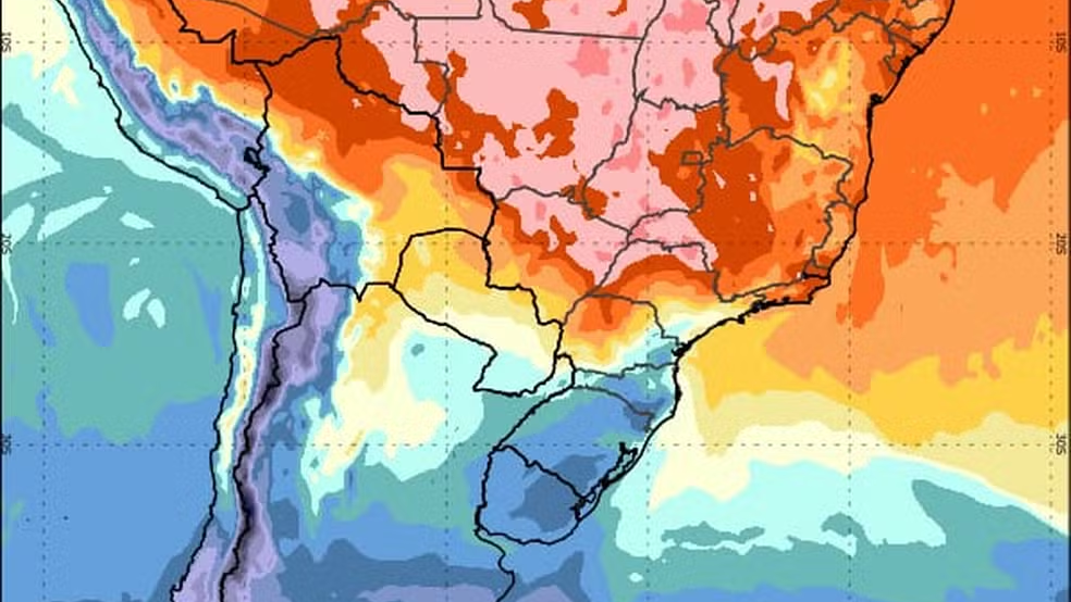 Frente fria chega ao sudeste e promete aliviar calor, mas deve durar poucos dias — Foto: Inmet