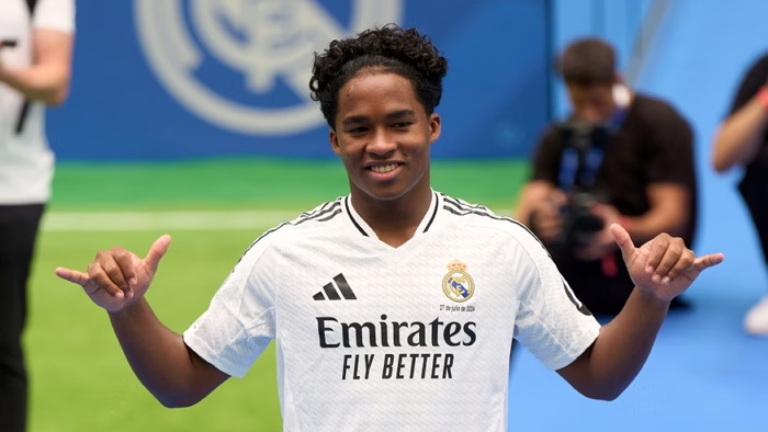 Endrick, atacante do Real Madrid, é eleito um dos 100 jovens mais notáveis do mundo - Foto: Angel Martinez/Getty Images